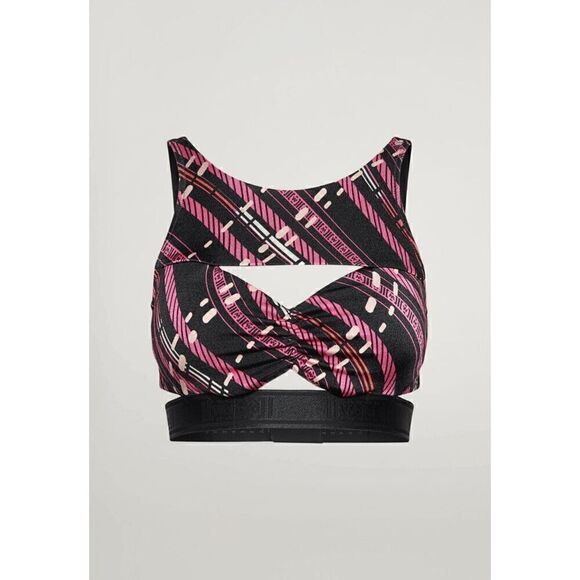 NWT Wolford Hanna Sports Bra Top S Multi Pink Black - Picture 2 of 16